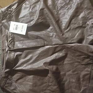 Splendid Dark Brown Leather Shorts